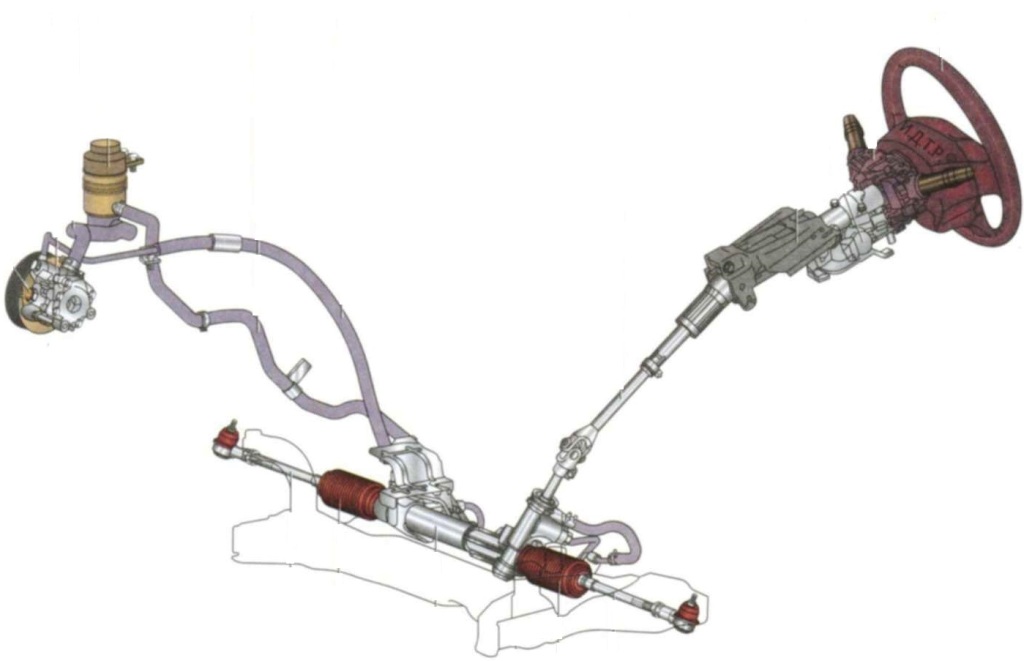 Ремонт шланга высокого давления гидроусилителя руля в автомобиле Mitsubishi Lancer 9